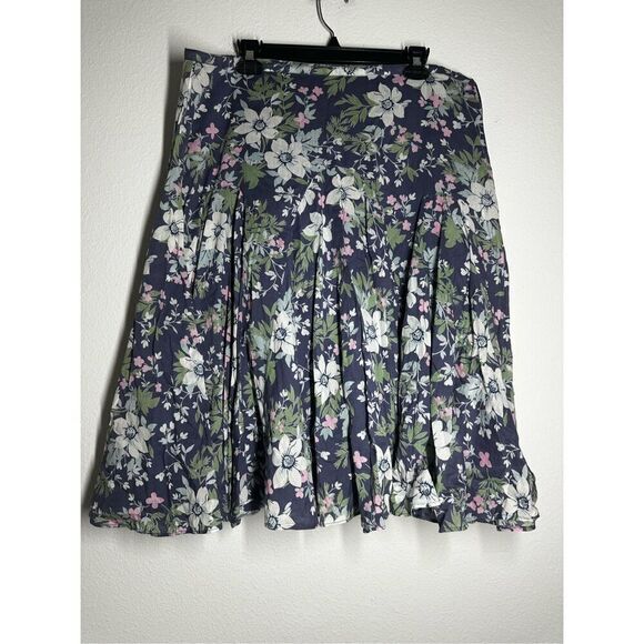 Monsoon Bohemian Cotton Floral Print Women’s Skirt Lined Size 16UK/ 12 US - Picture 1 of 14